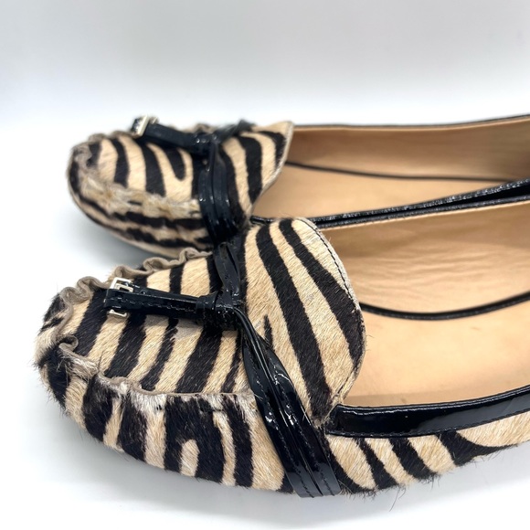 Kate Spade Calf Hair Animal Print Driving Moccasin Loafer - Picture 7 of 15